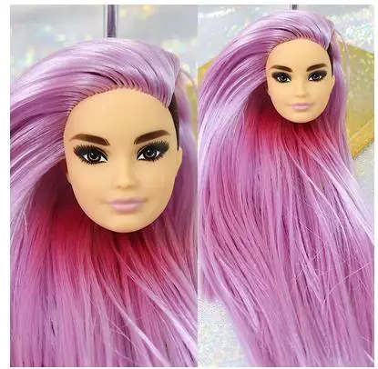 Новинка полубритые яркие волосы редкая Кукольная голова без волос Хороший