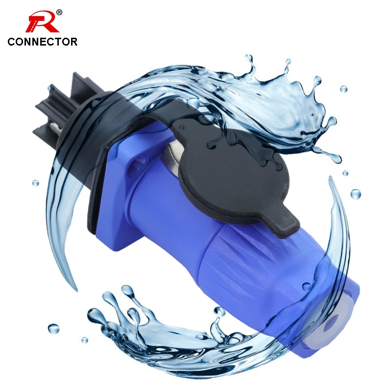 1set Waterproof PowerCON Connector, 20A/250V, NAC3FCA+NAC3MPA-1&NAC3FCB+NAC3MPB-1,Lockable Cable Connector+ Chassis Connector