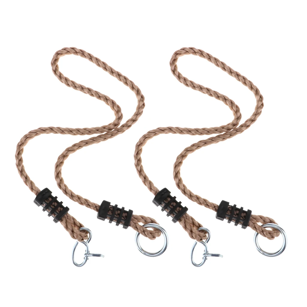 2pcs Length Adjustable Nylon Rope/Hanging Tree Strap for Outdoor Swings/Hammock/Playground Set Accessories - 3ft