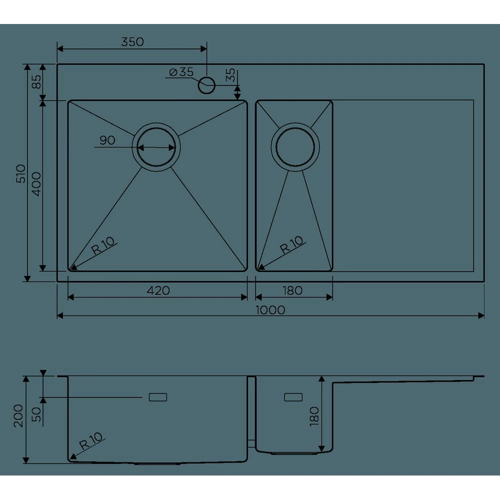 Рисунок 2 - Кухонная мойка Omoikiri Akisame