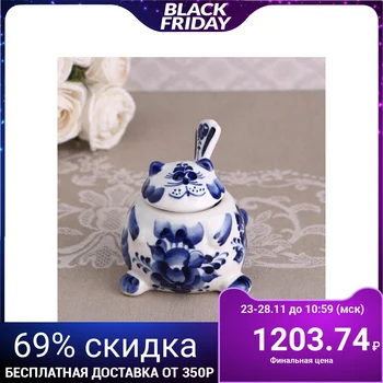 

Salt cellar "Cat", gzhel 4883823