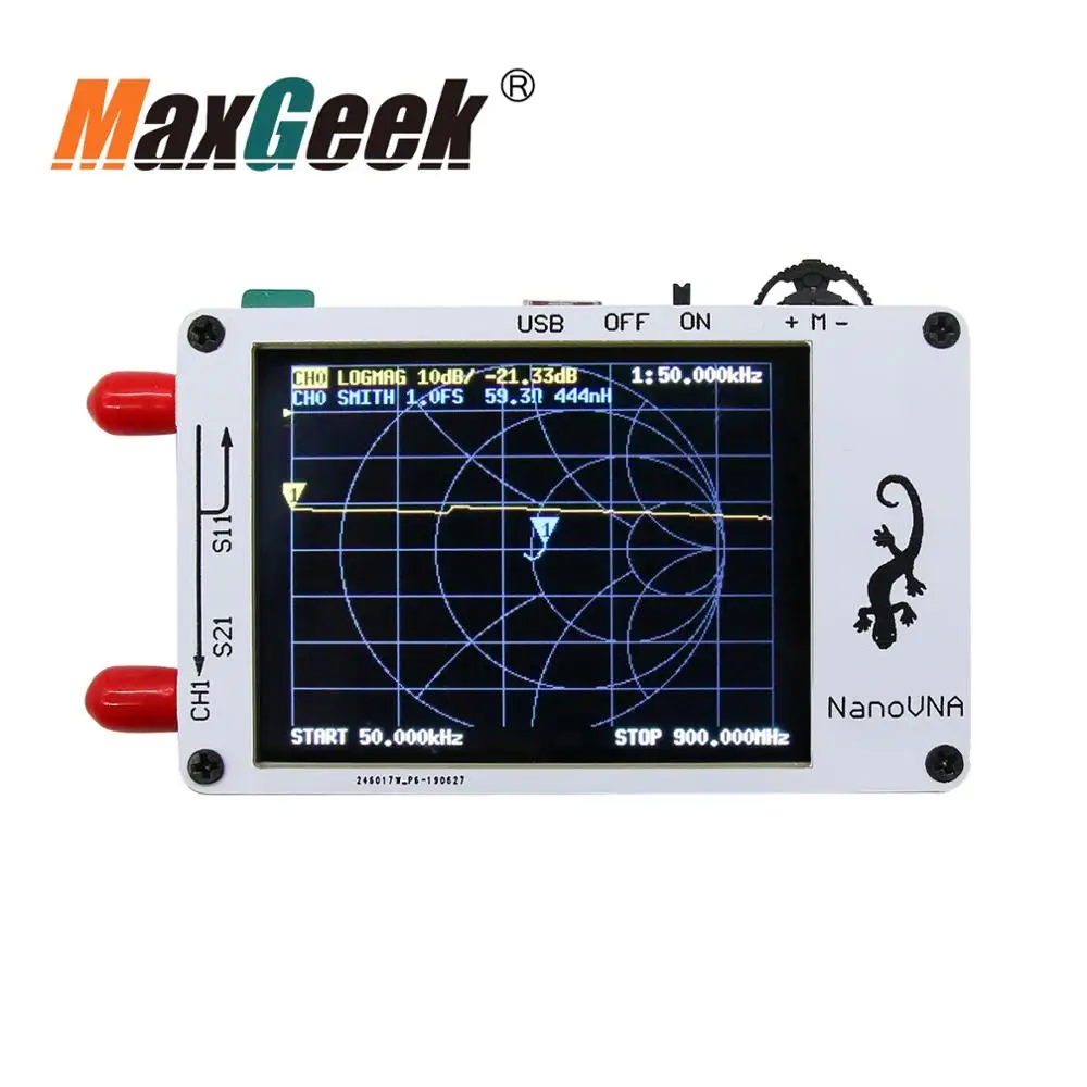 NanoVNA векторный сетевой анализатор антенный анализатор коротковолновый MF ВЧ ОВЧ UHF Genius с ЖК-дисплеем