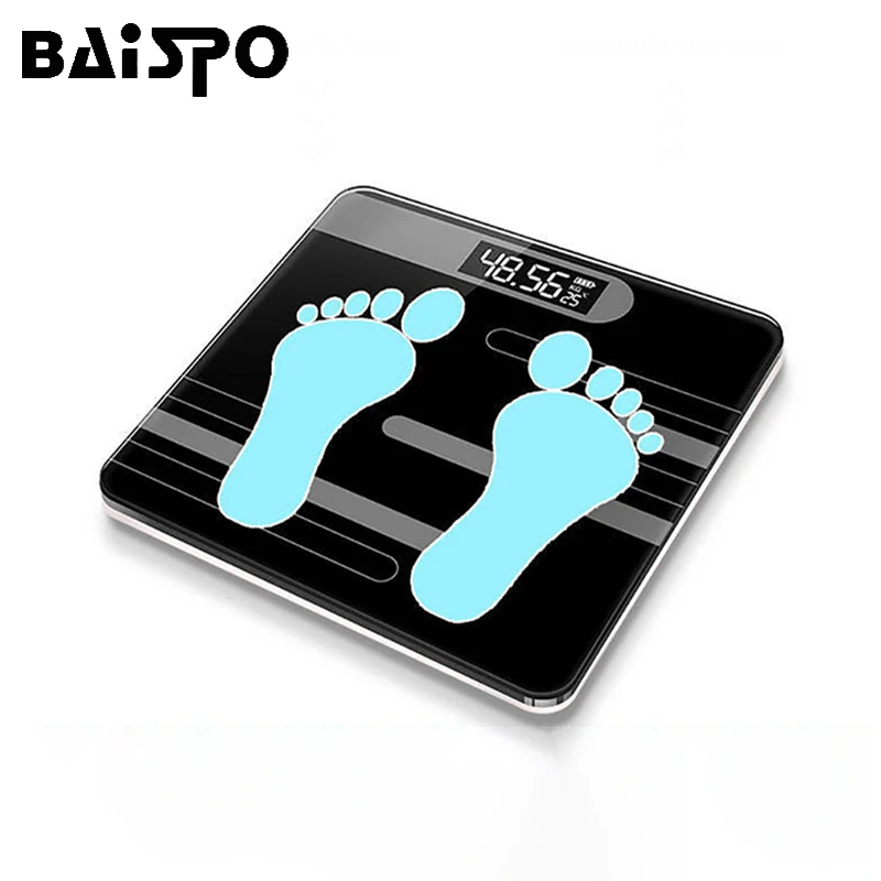 Напольные весы BAISPO Электронные напольные для ванной комнаты с ЖК