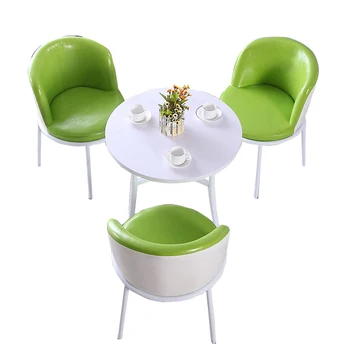 

Chair back dining chair balcony small round table and cafe simple leisure rest area negotiating reception