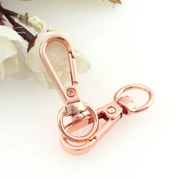 

20pcs Rose gold Metal Bag Clasps Lobster Swivel Trigger Clips Snap Hook 11mm for DIY Key Chain Ring Sewing Accessories