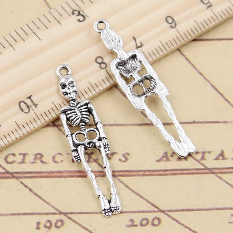 30pcs Charms Tools Ruler Rule 25x5mm Tibetan Silver Color Pendants Antique Jewelry Making DIY Handmade Craft