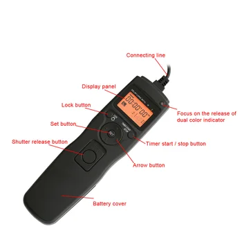 

LCD Wired Timer Shutter Release Remote Control For Nikon D1/D2/D3/D2H/D2Hs/D2X D200/D300/D700D DSLR Camera N8 Interface