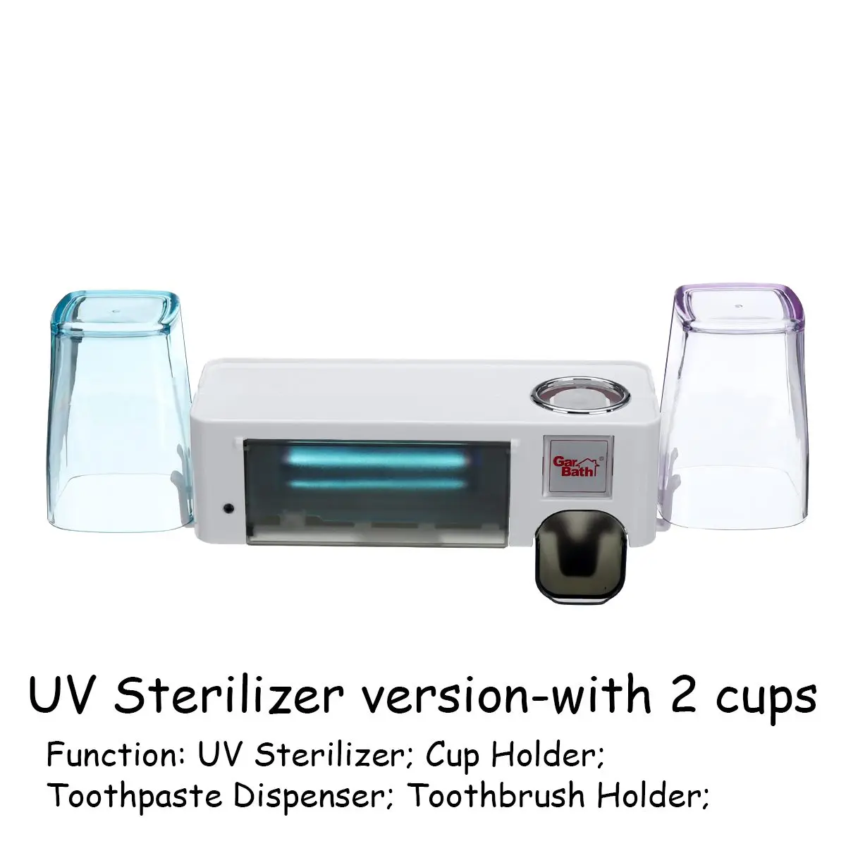 UV Sterilizer 2 cups УФ стерилизатор зубных щеток зубная щетка держатель автоматическая Зубная паста соковыжималки Диспенсер Для Хранения ванной комнаты Аксессуары для ванной комнаты Набор - Цвет: UV Sterilizer 2 cups
