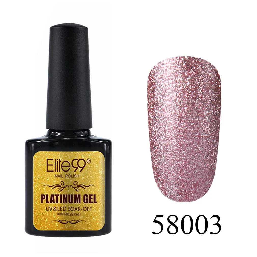 58003 Elite99 10 мл Блестящий УФ-гель для ногтей Platinum Soak Off Nail Art Маникюр гели для ногтей гибридные Лаки гель лак для ногтей набор - Цвет: 58003