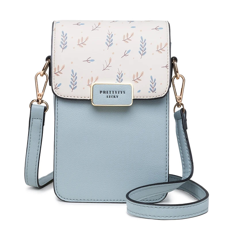 

Floral Printed Women Shoulder Bag Casual Crossbody Phone Purse Wallet Travel PU Leather Flap Bag Fashion Ladies Messenger Bag