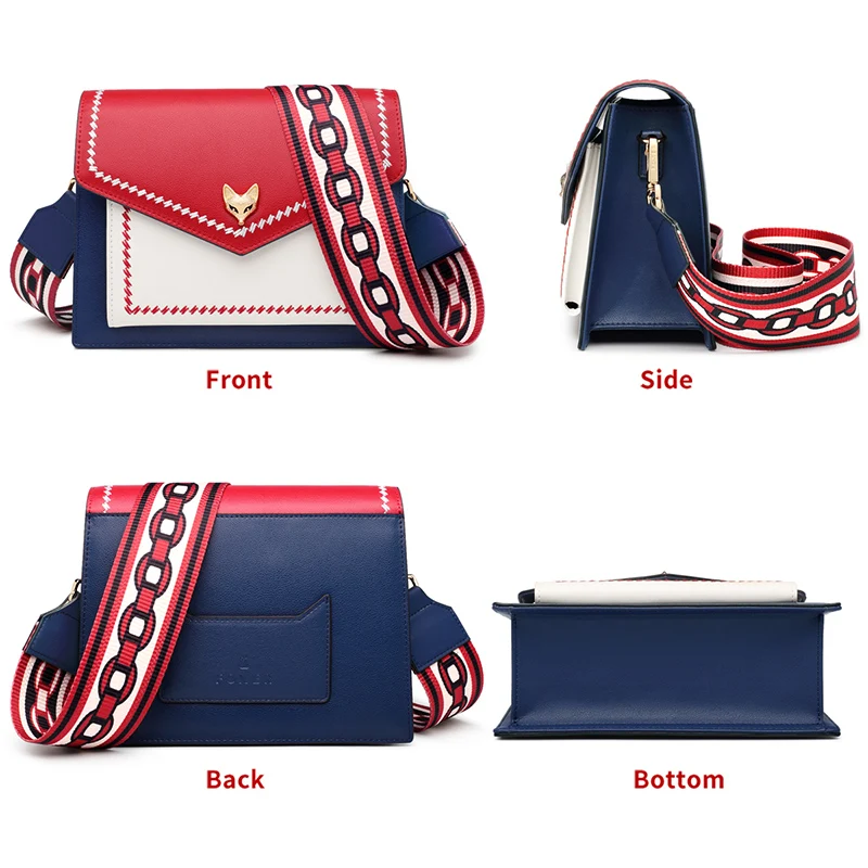 FOXER Brand Women Messenger Crossbody Bag Lady Colorful
