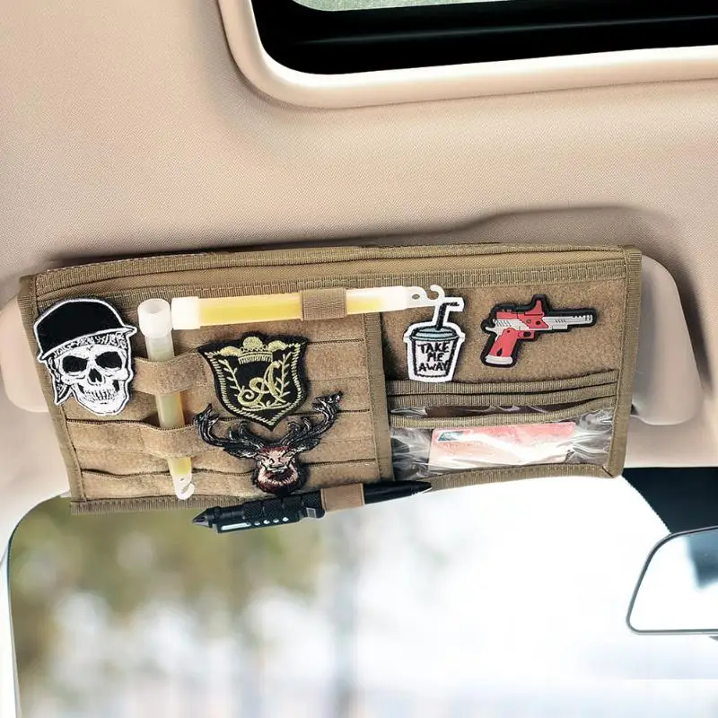 Molle автомобильный солнцезащитный козырек Органайзер сумка козырек автомобиля панель EDC инструмент CD чехол для хранения держатель авто Интерьер стиль