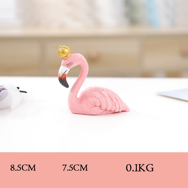 Scandinavian Flamingo Home Decoration Cake Decoration Birthday Gift Flamingo Resin Crafts Festival Gift - Цвет: A
