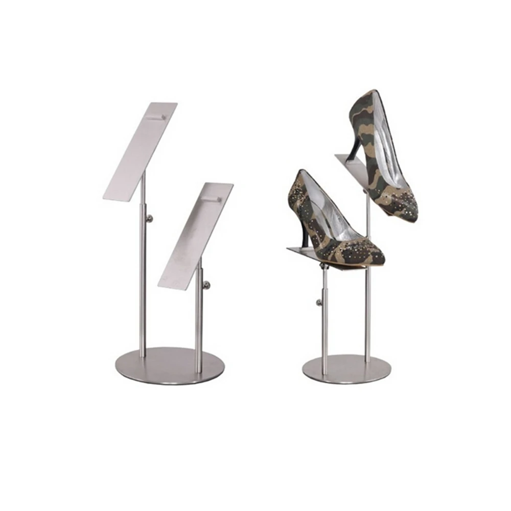 Metal Shoe Display Stand Brushed Shoe Rack Sandal Display Holder