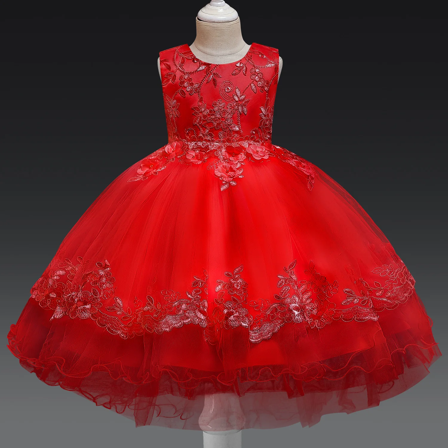 Платье принцессы с цветочным узором для девочек; летнее платье-пачка на свадьбу, день рождения, вечеринку; Детские платья для девочек; Детский костюм; подростковый Выпускной дизайн