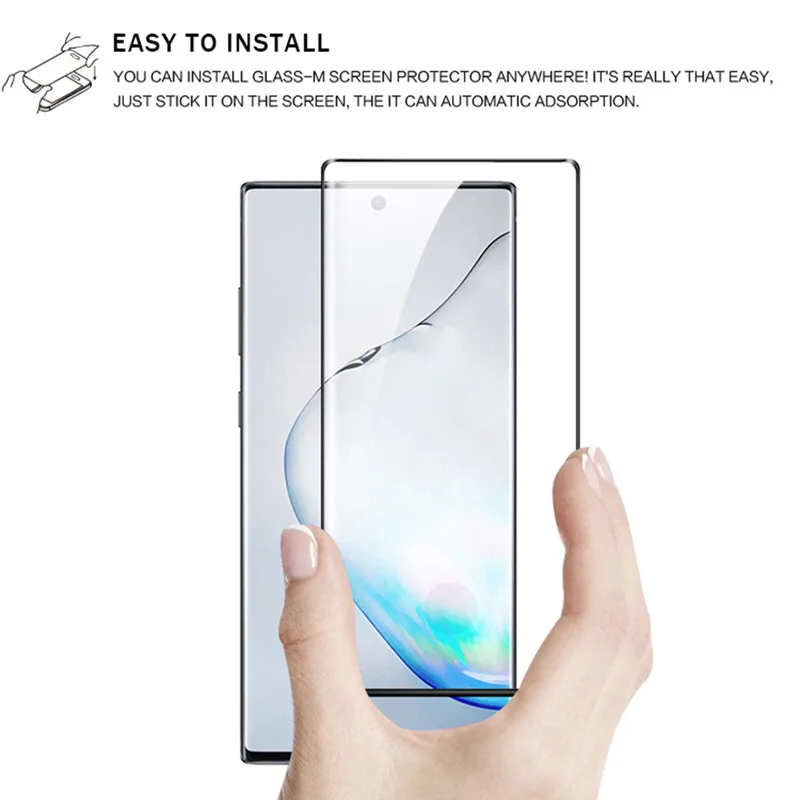 3D полный изогнутый Клей закаленное стекло для samsung Note 10 Plus протектор экрана SAM Galaxy Note 10 Note 10+ Защитная стеклянная пленка