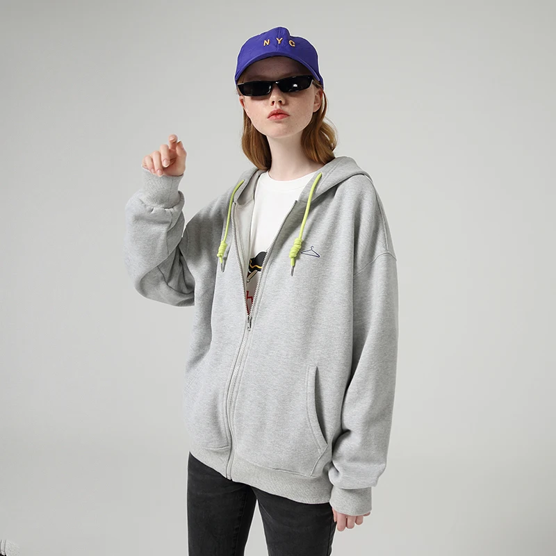 awesome  Toyouth Loose Hooded Fleece Long Sleeve Jackets Letter Printed Outerwear Hoodies Jacket Coat