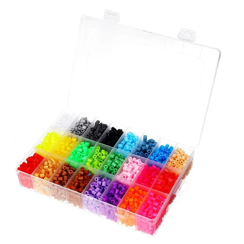 HAB009 24 цвета, 4800 шт, Хама, бисер, набор игрушек, 5 мм, Хама, бусины, 3D головоломка, сделай сам, игрушка для детей, ручной работы, обучающая игрушка, подарок - Цвет: HAB009