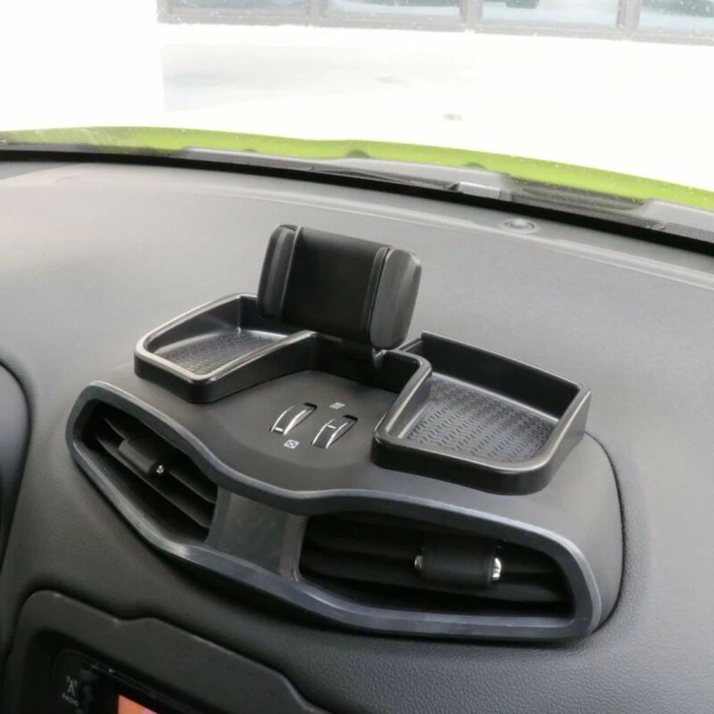 1x Черный Автомобильный держатель для мобильного телефона gps кронштейн для Jeep Renegade-17