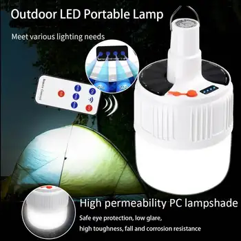 

5 Modes 42 LED Camping Light Solar Power Lamp Bulb For Outdoor Camping Portable Lanterns Emergency Light with Remote Controller