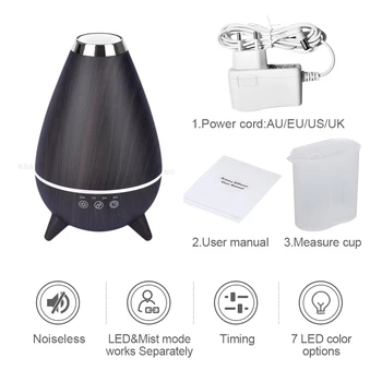 

400ml Hot Sale LED Ultrasonic Aroma Air Humidifier Mist Maker Electric Essential Oil Diffuser Aromatherapy Fogger purifier
