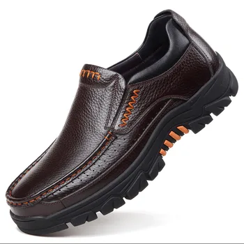 

2020 Genuine Leather Shoes Men Loafers Soft Cow Leather Men Casual Shoes 2020 New Male Footwear Black Brown Slip-on