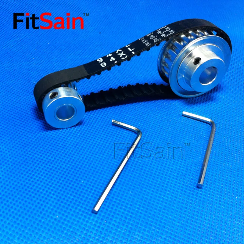 FitSain-XL 10T:20T 1 : 2 Width 10mm aluminum alloy pulley reduction ratio drive synchronous wheel center hole 5/6/8/10/12mm FitSain-XL 10T:20T 1 : 2 Width 10mm aluminum alloy pulley reduction ratio drive synchronous wheel center hole 5/6/8/10/12mm