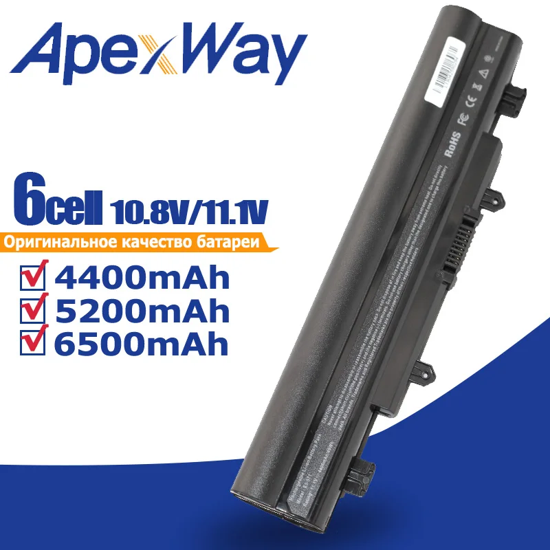 ApexWay 6 Cell 11 1 V Аккумулятор для ноутбука Acer Aspire AL14A32 E14 E15|battery for acer aspire|new laptop batterybattery |