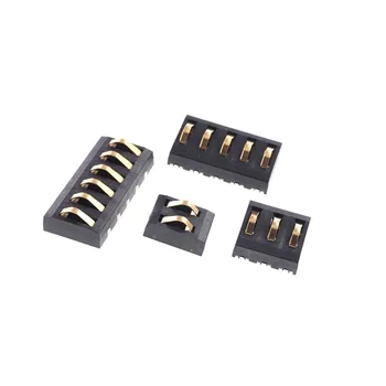 

2 pcs Spring Compression Contact 4.0 mm Pitch 2 3 4 5 6 Pin male Connector Surface Mount Battery Connectors Reflow Solder PCB