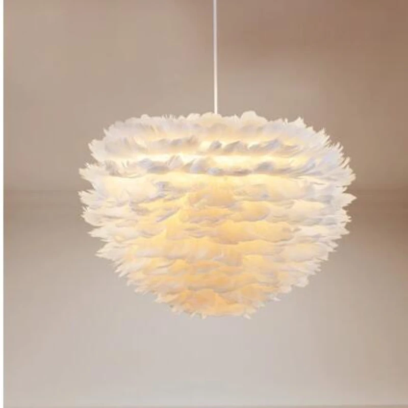 

Цветочная подвесная люстра, современная лампа с перьями для прихожей, спальни, столовой, гостиной, белый модный подвесной светильник ильник
