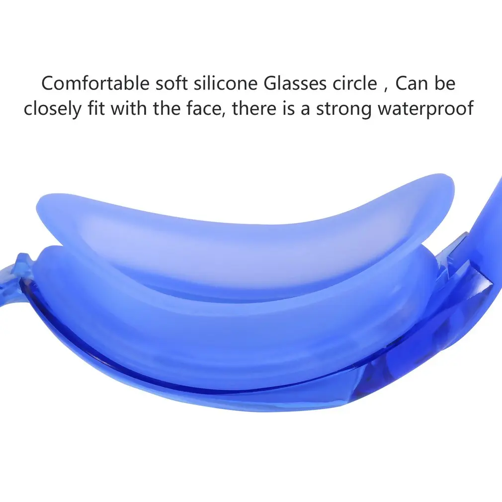 Electronic Plating HD Waterproof No Leaking Anti-Fog Adjustable Soft Silicone Swim Goggle With Free Earplug Nose clip