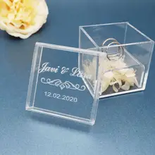 Прозрачное акриловое кольцо коробка, обручальное кольцо на заказ коробка, оригинальное кольцо шкатулка, обручальное кольцо держатель, Keepsale коробка