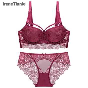 

Irene Tinnie NEW Sexy Intimates Bra Set Wire Free Underwear Lace Lingerie Push Up Bralette Comfortable Bra And Panty Sets