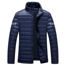 Зимняя новая ультра легкая куртка на утином пуху мужская пуховая Зимняя парка, пальто легкая пуховая куртка Зимние однотонные пальто с длинными рукавами