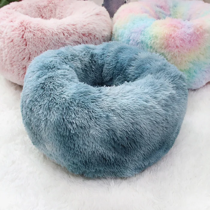 Pet плюшевый пончик Cuddler кошки кровать теплый мягкий утолщенный повышенный коврик для собак и щенков Подушка BJStore