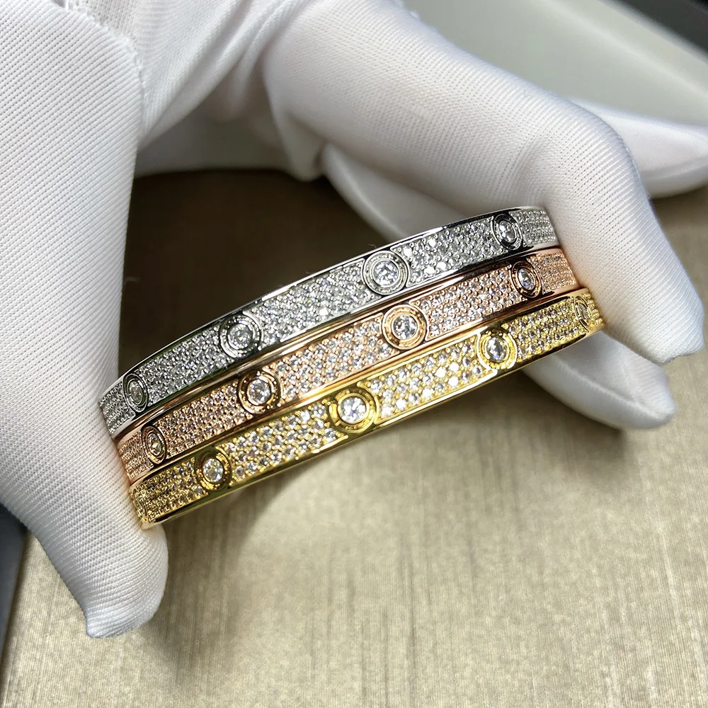 Bangle Bracelet Screw Fashion Luxury Women Men's Bracelets Inlaid Fashion Party Classic Style Couple Bracelet