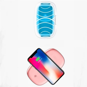 

Sliver Multifunctional UV Disinfection Box + Mobile Phone Wireless Charger Aromatherapy Machine Mask Glasses Jewelry Sterilizer