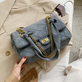 

Scrub PU Leather Crossbody Bags for Women 2020 Women's Winter Trending Branded Shoulder Handbags Luxury Chain Hand Bag