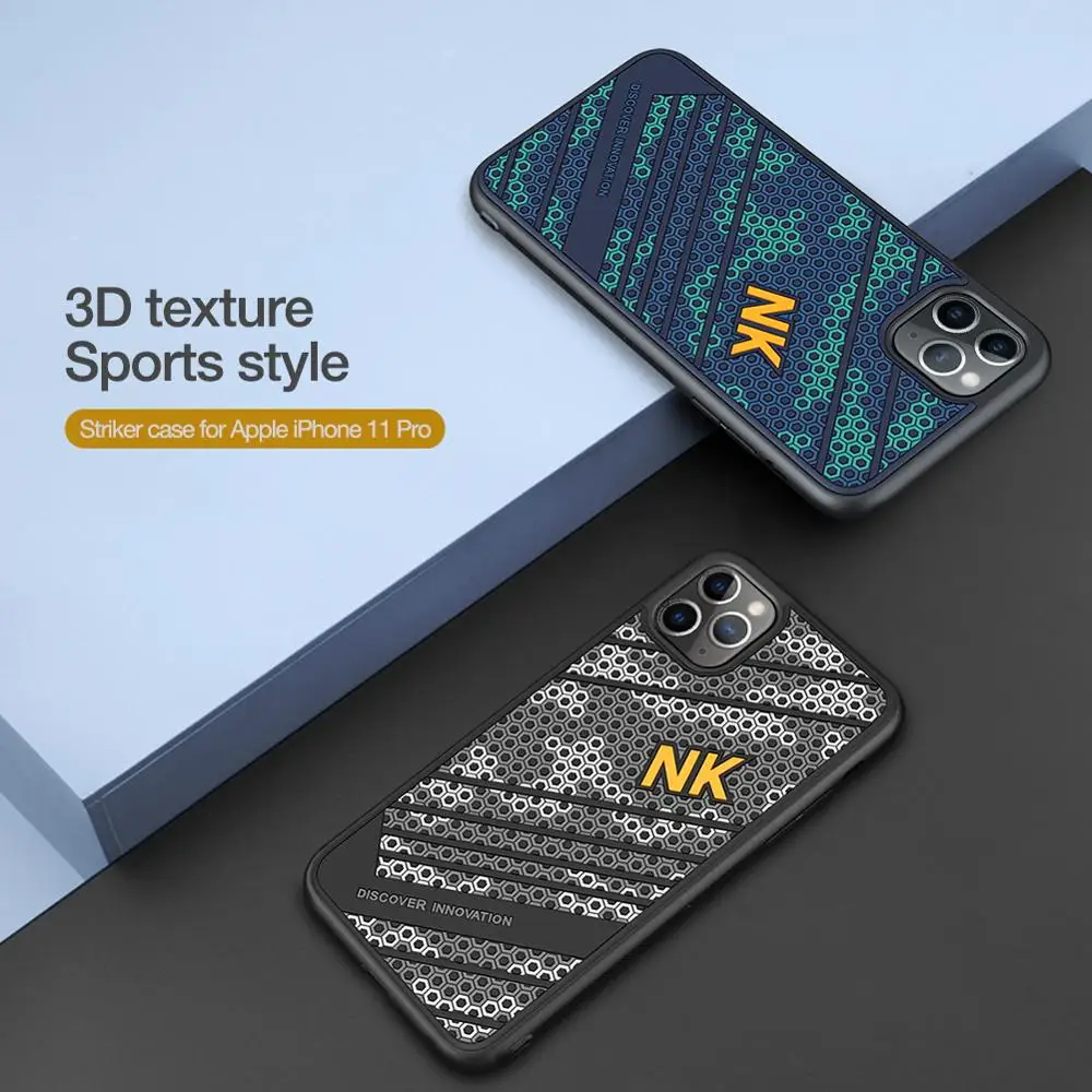 10 шт./лот оптовая продажа чехол NILLKIN Striker для apple iphone 11 pro текстурированный Мягкий