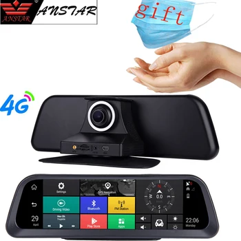 شراءAnstar 10 ''شاشة كبيرة لوحة جهاز تسجيل فيديو رقمي للسيارات 4G أندرويد كاميرا السيارات HD 1080P داش كام ADAS لتحديد المواقع واي فاي مراقب عن بعد مسجل DVRs