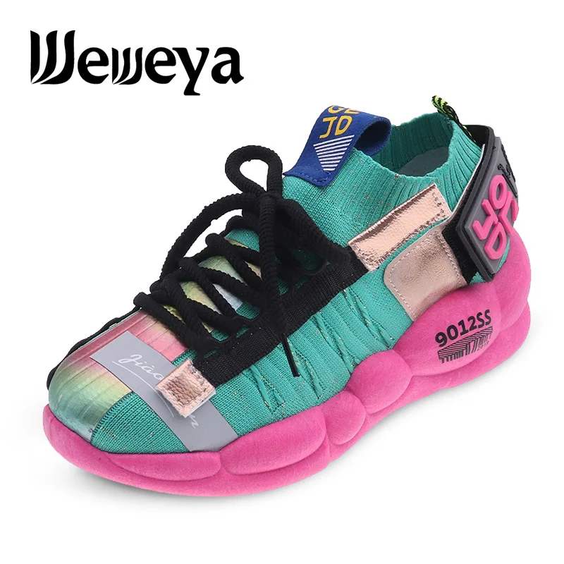 Weweya Sneakers Women Chunky Running Shoes Platform Woman Athletic Shoes Breathable Thick Sole