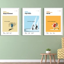 

Quentin Tarantino Inspired, Art Print Movie Poster Set - Minimalist, Graphic, Mid Century Modern, Vintage Style, Retro