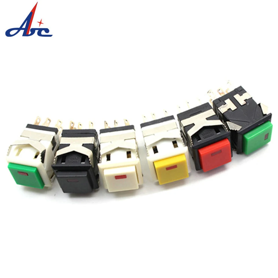 KD221 ON White Square Red Lighted KD222 Momentary/SelfLocking Geeen