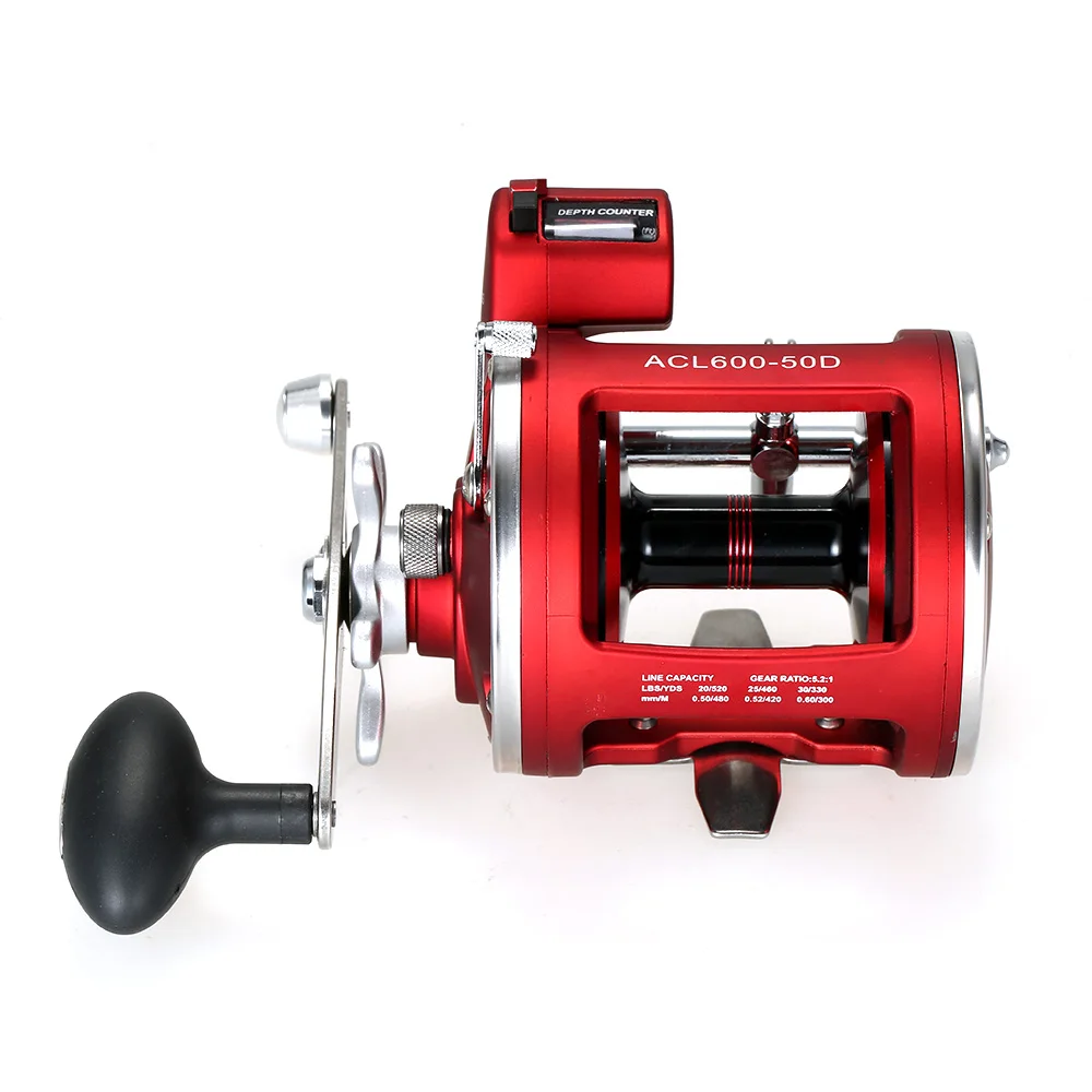 

30D 50D 12 Ball Bearings Fishing Trolling Reel With Line Counter Alarm Bell Drum Reel Fishing Tools Fishing Tackle Accessories