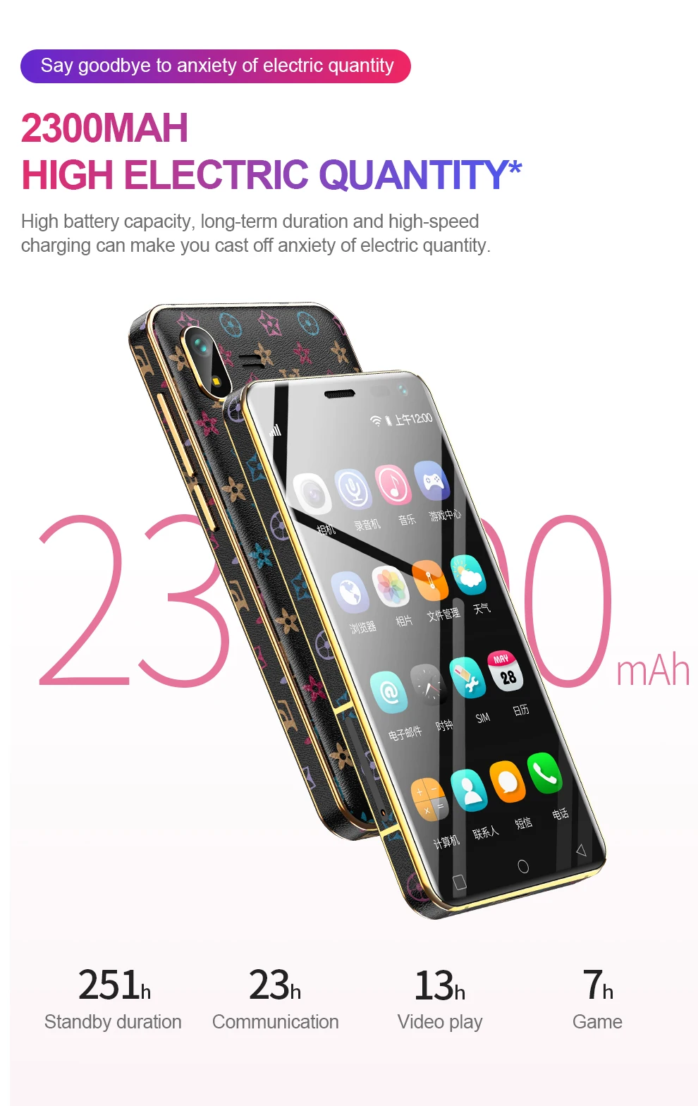 Поддержка Google Play Ulcool U2 мини андроид для мобильного телефона телефон 4G Lte четырехъядерный 1 ГБ 8 ГБ Android 8,1 две sim-карты кожаный маленький смартфон