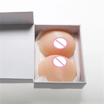 

600g/pair Self-adhesive Silicone Breast Forms Fake Breast Enhancer Silicone Crossdresser Transgender Boobs Artificial Boobs