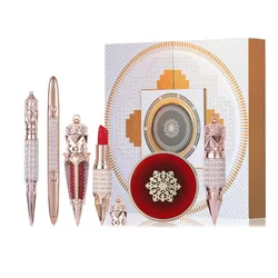 Cosmetics six-piece gift box make-up set air cushion lip glaze lipstick eyeliner eyebrow pencil mascara Free shipping