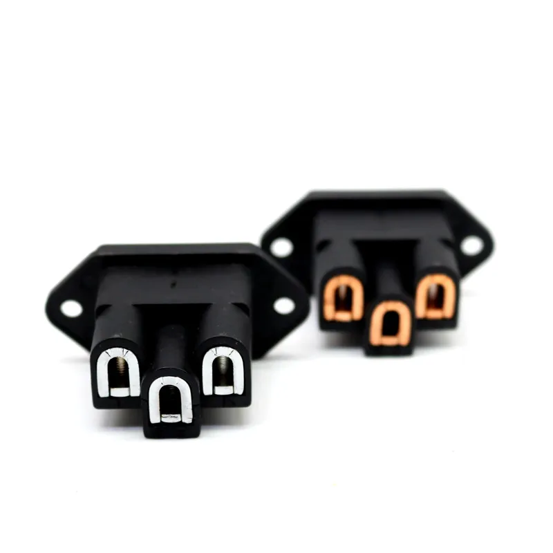 XSSH 4 шт. FI-06 Hi-end DIY HIFI красный Чистый медный покрытие родий США штекер впуск iec розетка питания AC 250 В 10A