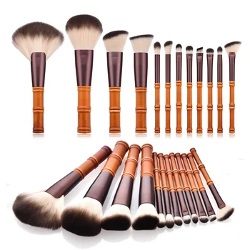 

12pcs Bamboo Shape Makeup Brushes for Foundation Powder Blush Eyeshadow Concealer Lip Eye Large Fan Brush Cosmetics Beauty Tool