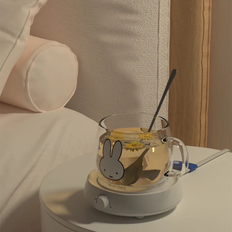 Aquecedor de Copo Caneca de Café Esteira de Copo Almofada para Casa Miffy Elétrico Mais Quente Escritório Leite Chá Auto-fora Presente Chaleira Elétrica Eletrodomésticos - Image 4